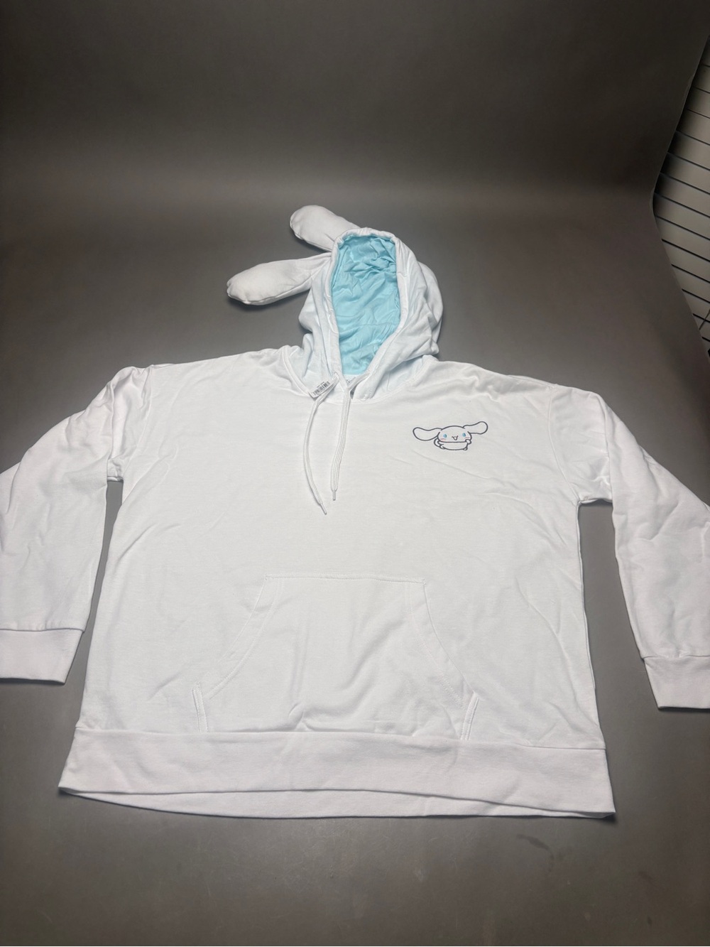 Bioworld Cinnamoroll by Sanrio White Hoodie with Bunny Ear Detail